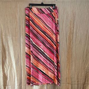Striped Pink and Orange Liz Claiborne Women's Skirt